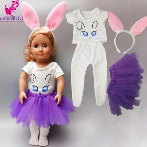 17 inch reborn baby Doll rabbit clothes pants dress 18 inch 45cm og girl doll clothes trousers outfit children birthday present