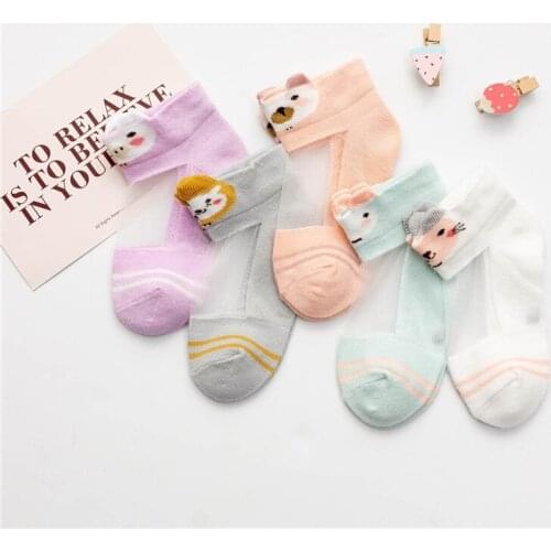 5Pairs/lot 0-1Y Cute Lovely Short Baby Socks Red Heart for Girls Cotton Mesh Cute Newborn Boy Toddler White Sock Ruffle Socks