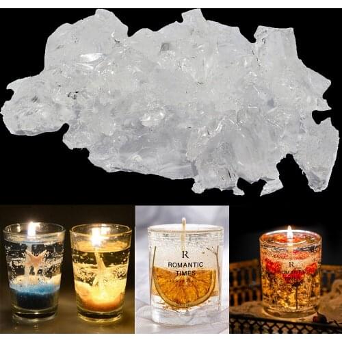 500g Crystal Jelly Wax Candle Raw Material DIY Handmade Candle Cup Scented Candle Making Transparent Jelly Wax Candle Supplies