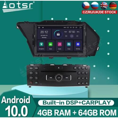 Android 10.0 For Mercedes Benz GLK X204 GLK300 GLK350 Auto Radio Stereo Car Multimedia DVD Audio Player GPS Navigation Head Unit
