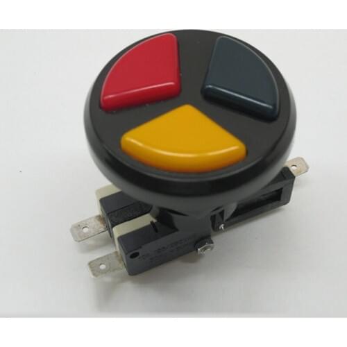 Arcade 3 in 1 Round Push Button with Microswithes Triple Color for Arcade JAMMA MAME machine cabinets