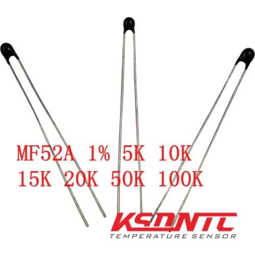 Free ship 500PCS MF52AT MF52 3950 NTC Thermistor Thermal Resistor 1% 5K 10K 15K 20K 50K 100K 502 103 153 503 104 Resistance fuse