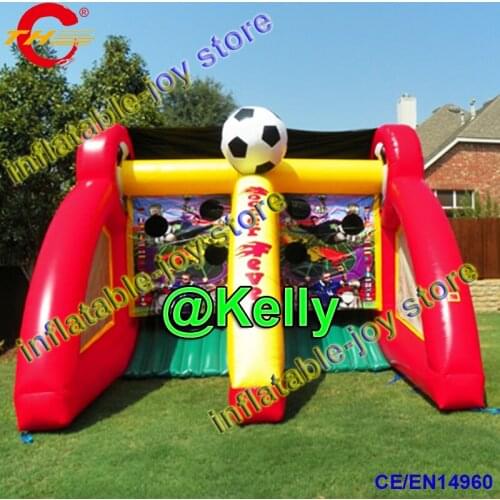 Free shipping inflatable football shooting game, inflatable soccer shooting, inflatable football toss throwing sport game