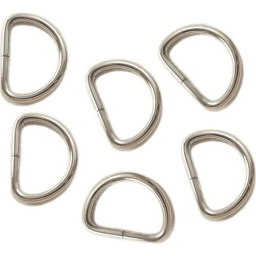 1 Inch D Rings, Nickel Finish, 60 Pieces, Handbag Purse Bag Making Hardware Supplies