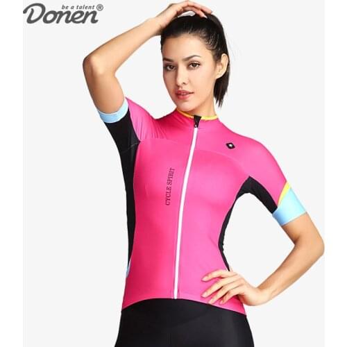 DONEN Summer Women Girls Cycling Jerseys Women short sleeve breathable cycling bike Jersey clothing equipment Maillot Ciclismo
