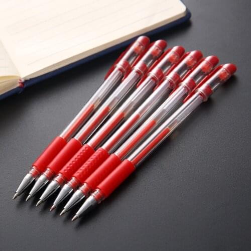 European standard neutral pen 0.5m bullet head black blue red water-based pen office stationery signature ball point pen core