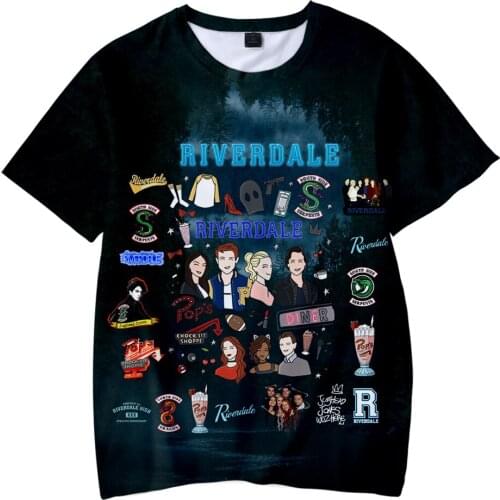 Summer TV Riverdale Season 5 Women Men T-Shirt Boys Girls 3D Cartoon O-Neck Short Sleeves Cosplay Costume Tops T Shirt