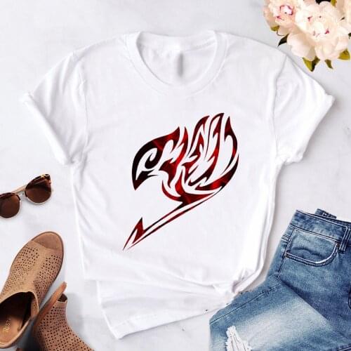 Fairy Tail Hot Aesthetic T Shirt Printed Tees Women Gothic Tshirt Harajuku Y2K Clothes Female Streetwear T-shirt Drop shipping