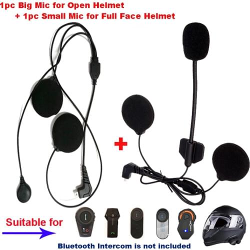 2PCS Freedconn Microphone Headphone Ear Speakers Parts Suit for T-COM SC VB OS T-MAX FDC-01VB COLO Motorcycle Helmet Intercom
