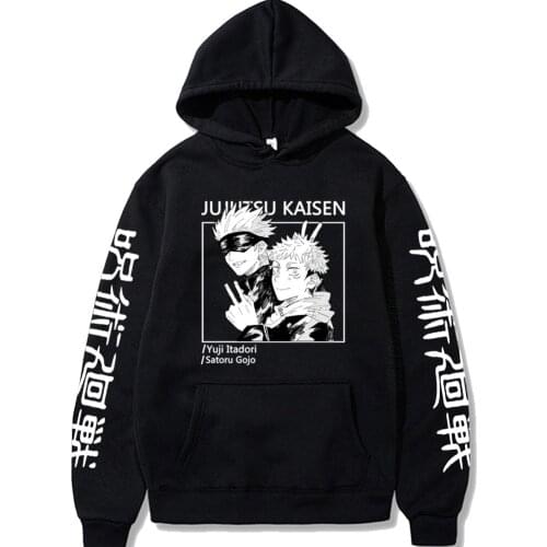 Jujutsu Kaisen Printing Men/Women Yuji Itadori And Satoru Gojo Hoodie Long Sleeve Fashion Designer Streetwear
