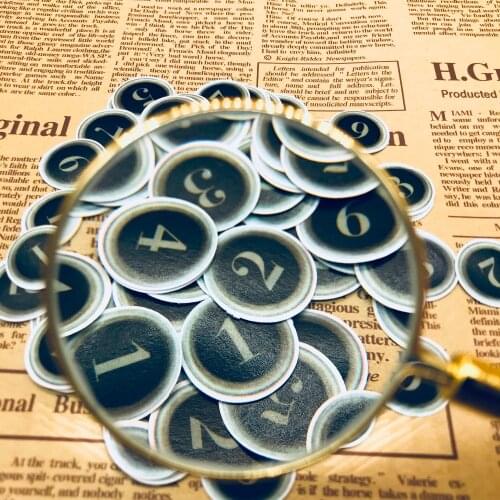 100Pcs Round Numbers Paper Stickers Scrapbooking Stickers Decorative Journal Planner Sticker DIY Craft Photo Albums Card Make