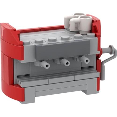 MOC Kitchen Beverage Coffee Machine Milk Little Piano Game Console Building Block Model Kids Toys DIY Brick Parts Best Gifts