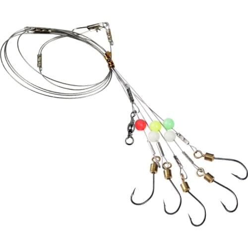 LEDIAO Steel Wire Fishing Hook Artificial Lure Bait Cage Set String Hooks Fishing Feeder Baitholder Carp Fishing Tackle Pesca
