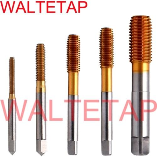 10PCS HSSE With Tin Forming Tap UNC 2-56 3-48 4-40 5-40 6-32 8-32 10-24 12-24 1/4 5/16 3/8 7/16 1/2 Machine Screw Thread Taps
