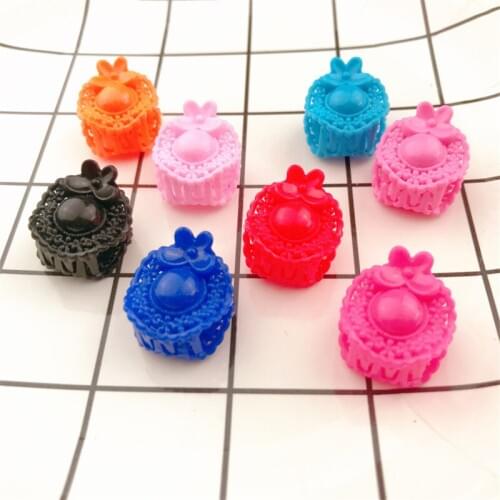 100Pcs/Set Girls Hair Accessories Mini Hair Claw Fashion New Box Gift Candy Color Hairclip Rose Flower Hair Clip Headdress