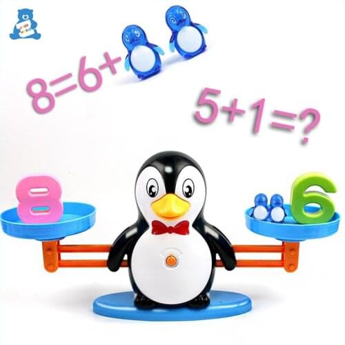 Montessori Toys Math Match Game Board Toys Monkey Balance Match Scale Number Balancing Game Kids Educational Toys Birthday Gift