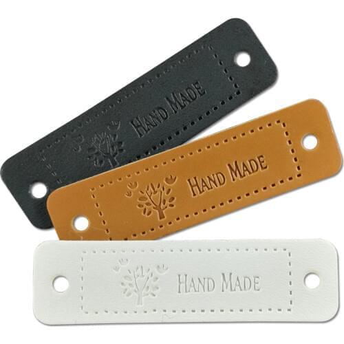 New styles wholesale stock Leather labels leather sewing tags leather decoration for handwork custome clothes labels