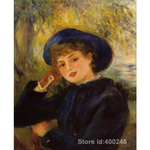 Office wall art Woman Leaning on Her Elbow by Pierre Auguste Renoir decor paintings Hand painted High quality