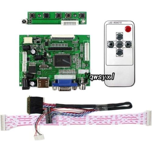 Yqwsyxl HD+VGA 2AV LCD Controller Board Work for 15.6 inch 1366x768 B156XW02 V3/V6 B156XW02 V2/V7 LCD Display