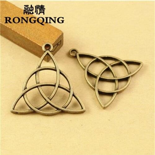 RONGQING 28*29MM 60pcs/lot Chart Pendants Necklaces Handmade Accessories Fashion Jewelry Charms DIY
