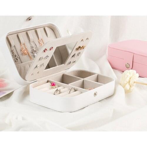 Jewelry storage box portable jewelry box jewelry box Pu jewelry box wholesale jewelry box spot multifunctional jewelry box