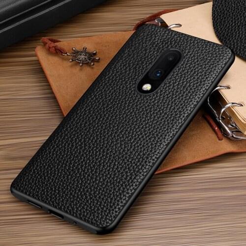 Shockproof Leather Case For Oneplus 7 7T 7TPro Full protective fundas For One plus 7T PRO 6T coque Phone cover Genuine leather