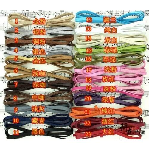 23colors/lot 5mm x25yard faux leather cord/lace/strip/string suede cord PU DIY accessory zakka necklace bracelet free shipping