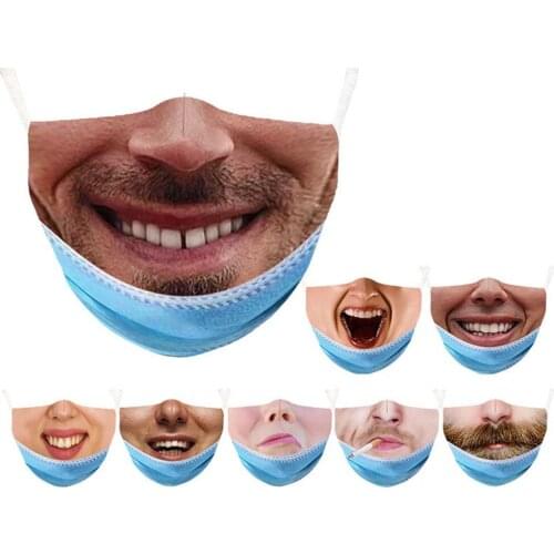Halloween Funny Cosplay Masks Women Men Unisex Face Mouth Mascarillas Decoration Dustproof Reusable Cotton Adult Mask Outdoor