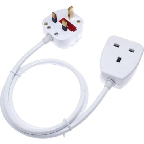 UK Plug To Socket Power Extension Cable With Power Switch, Singapore Malaysia HK Male To Female 3Pin AC Power Cord 0.3m-5m