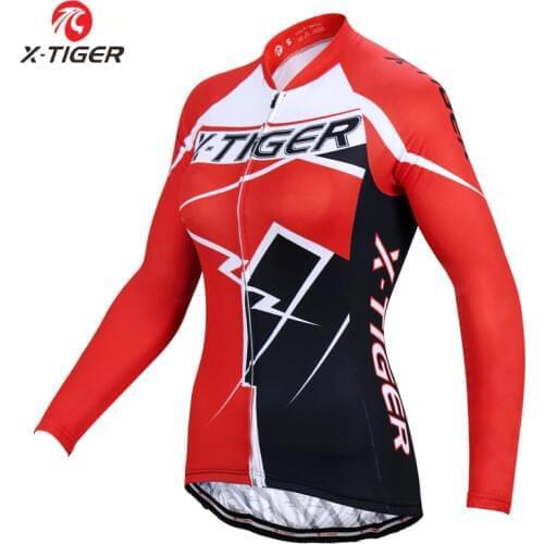 X-Tiger Pro Women Cycling Jersey Autumn Cycling Clothing Mountain Bike Clothes Cycling Bicycle Clothing Wear Ropa Ciclismo