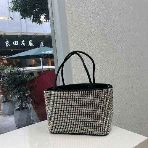 New Design Trending Purses And Handbags Women Rhinestone Diamond Bucket Bag Evening Bridal Party Elegant Clutch With Rhinestone