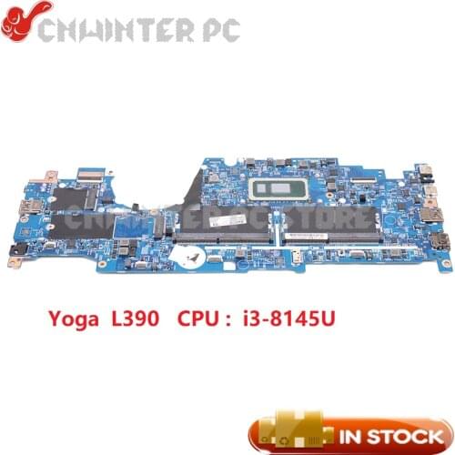 NOKOTION For Lenovo ThinkPad Yoga L390 Laptop motherboard SRFFZ i3-8145U 02DL830 LKL-2 MB 18724-1M 448.0FC02.001M 448.0FC02.0011