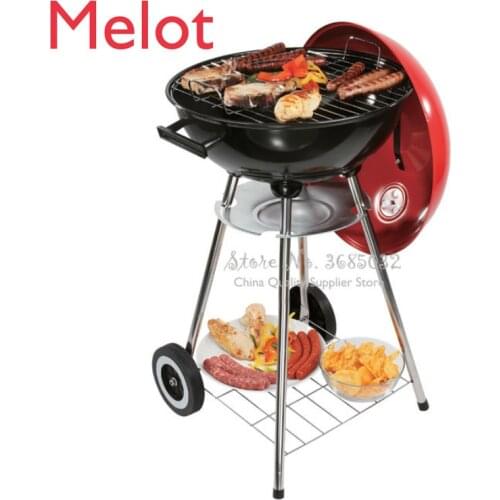 17 inch Round Four Legs With Cover Charcoal Grill Barbecue Tray BBQ Grill Charcoal Grill Mini New Type Tooking Grid