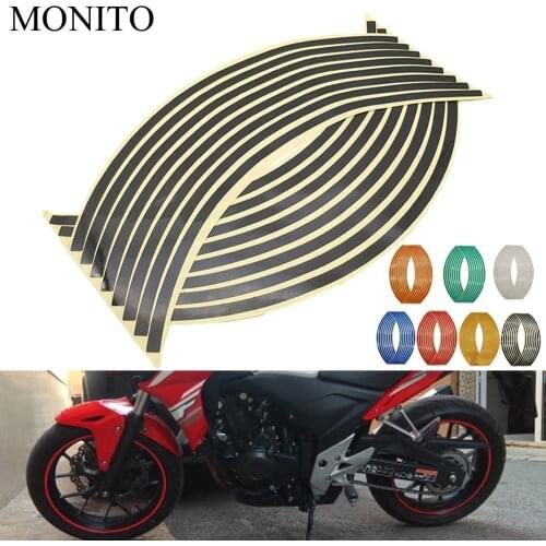 2019 Motorcycle Wheel Stickers Motocross Reflective Decals Rim Tape Strip For Honda AFRICA TWIN CRF1000L CBF 1000 CB600F CBF 600