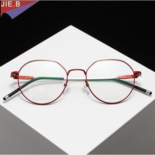 2020 New Vintage Retro Round Eyeglass Frame Clear Faux Glasses Simple Clear Lens Spectacles Spectacle Frames Unisex Accessories