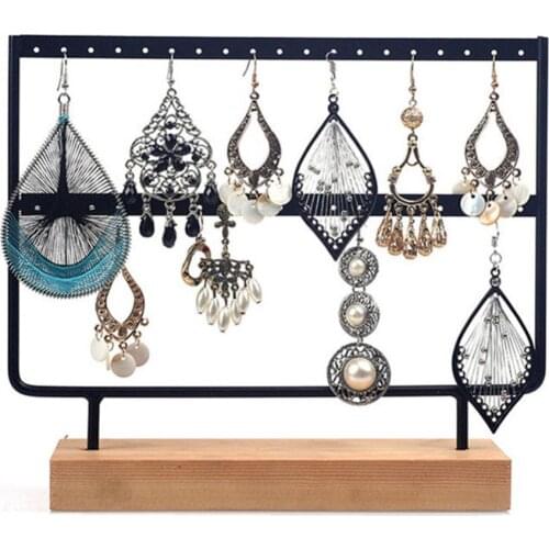 50%HOT 24/44 Holes 2 Layers Earrings Ear Studs Organizer Rack Jewelry Display Stand
