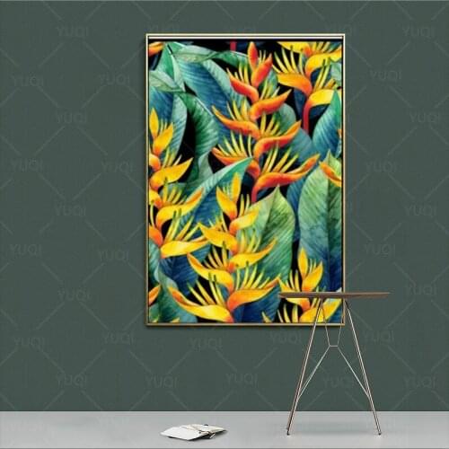 Watercolor heliconia Posters And Prints Art Pictures On Oil Canvas Wall Painting For Living Room