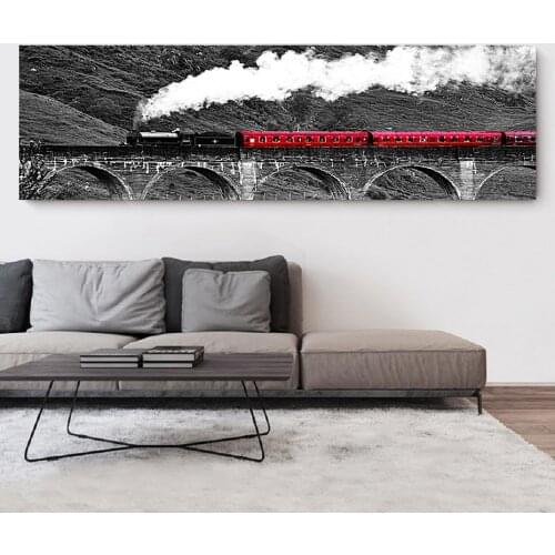 Red Train Diamond Painting Round Square Big Size 5D DIY Diamond embroidery Mosaic Crystal Diamond art Black White Decor,EE1720