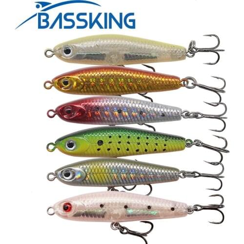 TAF 4cm 3.5g Sinking Pencil Fishing Lure Saltwater Freshwater Hard Bait 3D Eyes Isca Artificial Wobblers Professional Wobblers