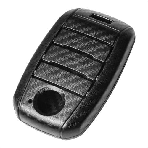 Carbon Fiber ABS Car Key Fob Case Cover Bag for KIA K5 OPTIMA SORENTO FORTE RIO 4 Button Smart Key Car Key Cover