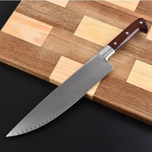 Handmade Damascus Knife VG10 Steel Sandalwood Handle Swedish Steel Chef Knife Japanese Material Knives Kitchen Accessories