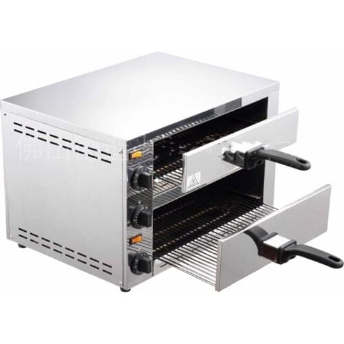 FP-03A New Electric Baking Oven Double Layer Whole Machine Stainless Steel 12 Inch Chicken Roll Bread Burger Machine