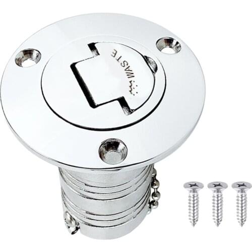 Boat Deck Gas Fill / Filler Keyless Cap 1 1/2' 316 Stainless Steel WASTE