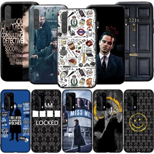 GX1 221B Sherlock Benedict Silicone Case for Huawei P9 P10 P20 P30 P40 Y6 2018 Y7 Y9 Lite Pro Max Prime Mini