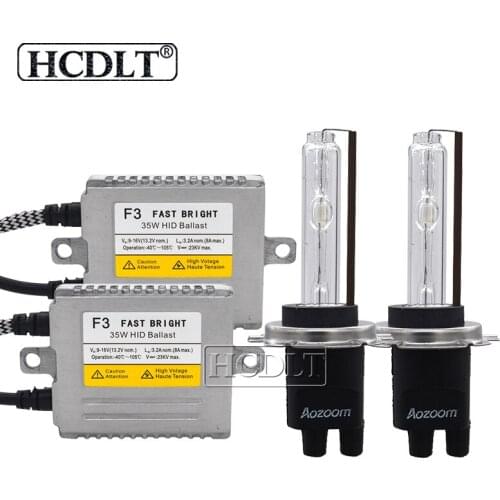 HCDLT Fast Start 35W DLT F3 HID Slim Ballast HID Headlight Kit Xenon H1 H7 H11 D2H 5500K Super Bright 12V Car HID Conversion Kit