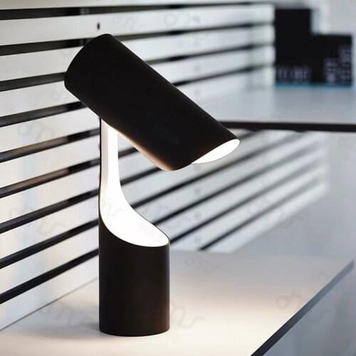 Postmodern creative hardware living room table lamp art black bedside bedroom study designer table lamp WF1121348