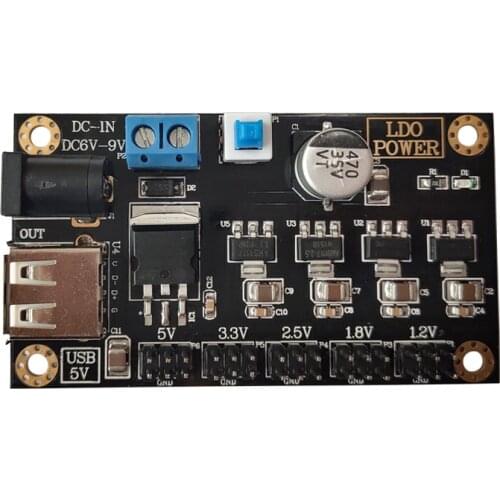 LM7805 multi-line power module 6~9V to 5V/3.3V/2.5V/1.8V/1.2V voltage output