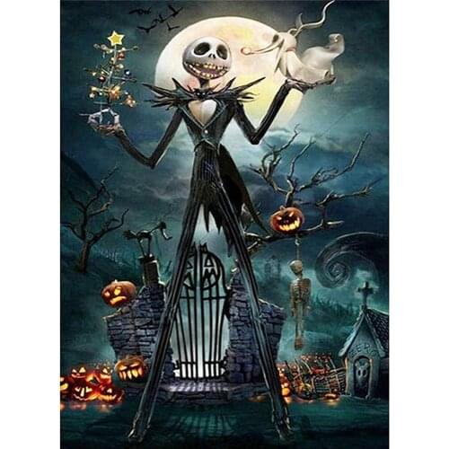Tim Burton DIY Cross Stitch 11CT Embroidery Kits Craft Needlework Set Printed Canvas Cotton Thread Home Dropshipping