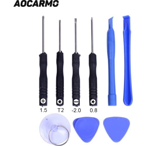 Aocarmo 9in1 T2 Screwdriver Set Kit Mobile Phone Repair Screen Opening Tools For iPhone For OnePlus 3T