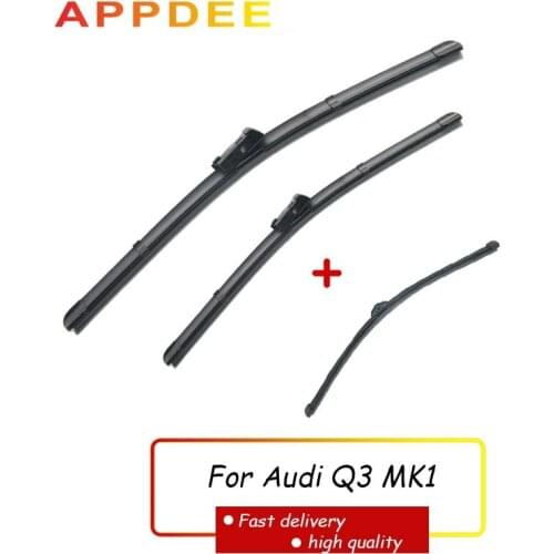 APPDEE Wiper LHD Front & Rear Wiper Blades Set For Audi Q3 MK1 2011 - 2017 2016 Windshield Windscreen Window 24"+20"+16"